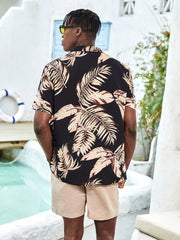 Men's Tropical Leaf Print Shirt
