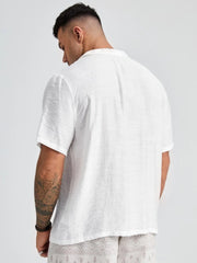 Manfinity Homme Men Plus Button Front Shirt cotton