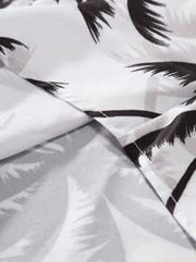 Men Plus Tropical Plant Print Casual Shirt