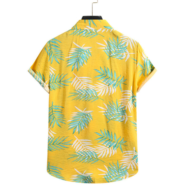 “Tropical Breeze: Palm Leaf Pattern Shirt”